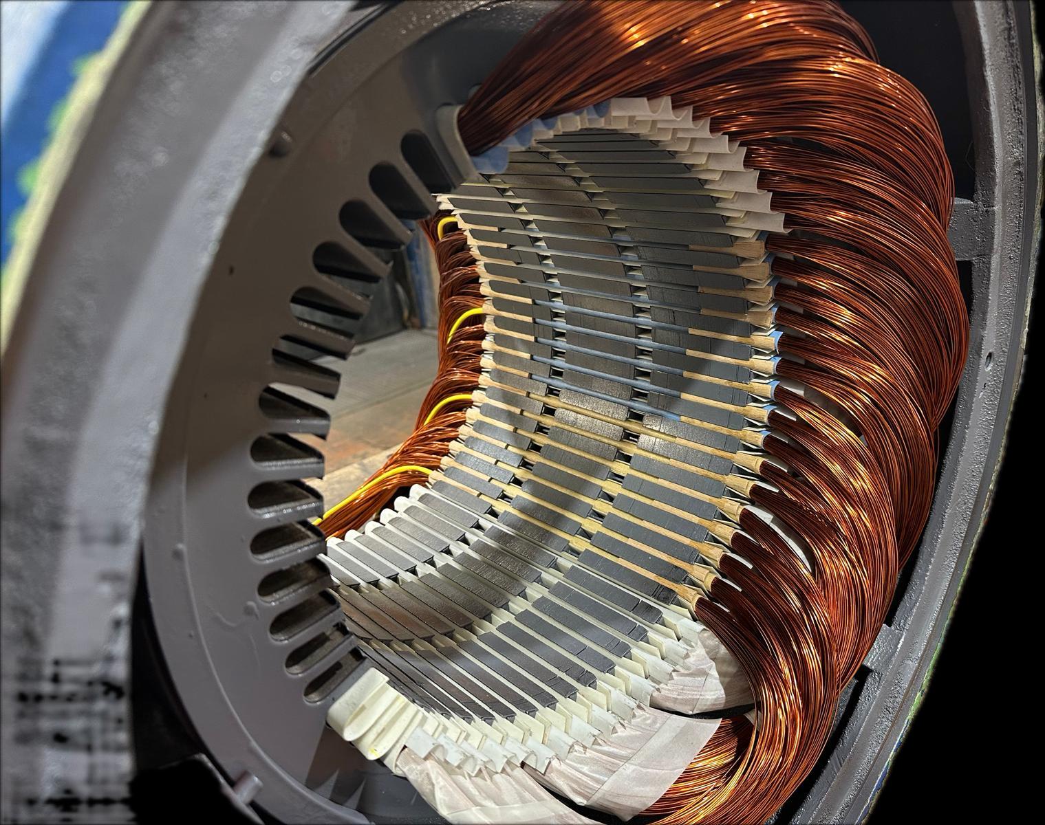 Solent Rewinds copper winding close-up